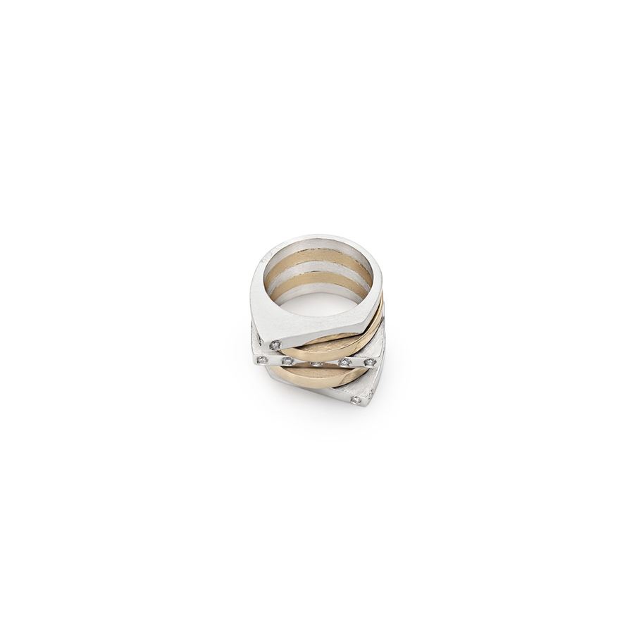 'Congiunzioni' 5 element ring CONGIUNZIONI | AN5 F CONPAGBR SQ9